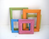 Bright Picture Frames - Gallery of 5 - Shabby Chic Distressed