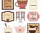 Cricut Lite Cartridge - LOVE YOU a LATTE -  Love Tea for Two - Valentines - Coffee and Tea Themed