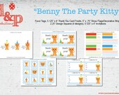 DIY Printable Benny the Party Kitty Collection INSTANT DOWNLOAD Il_170x135