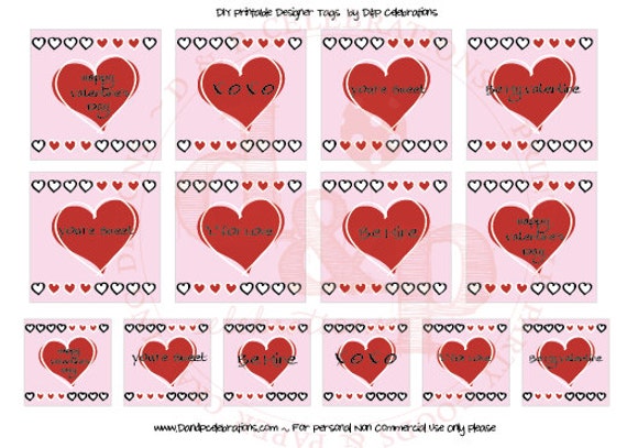L for Love Pink and Red Squares Instant Download DIY Printable Page Il_570xn