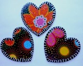 Valentines OOAK hand painted decoupaged wood heart