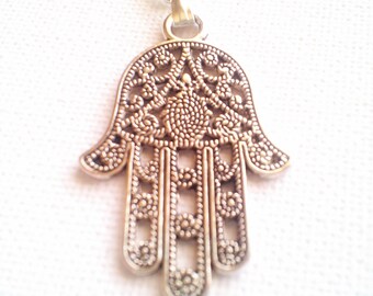 Hamsa hand necklace