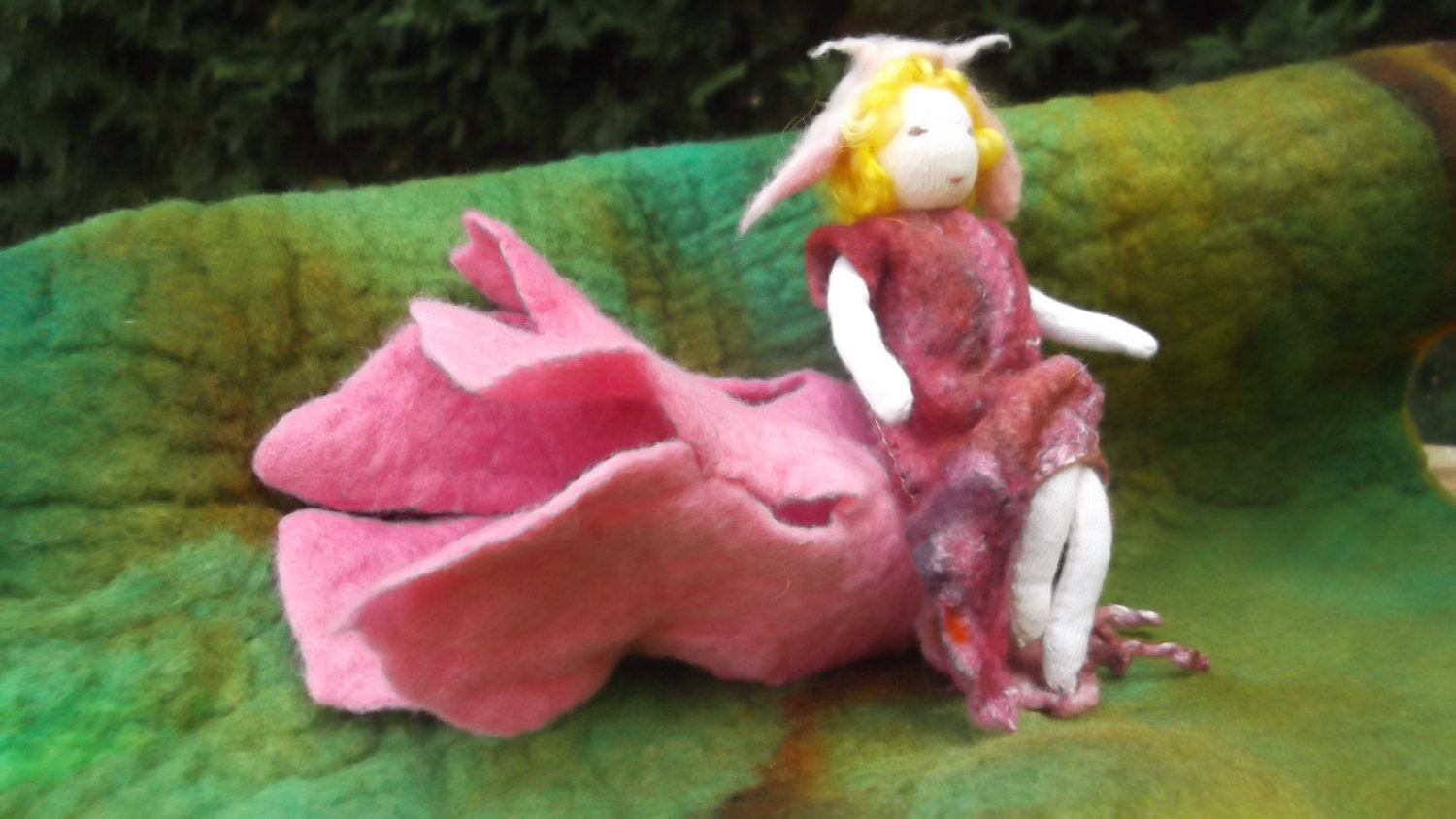 Hand made Waldorf flower-doll