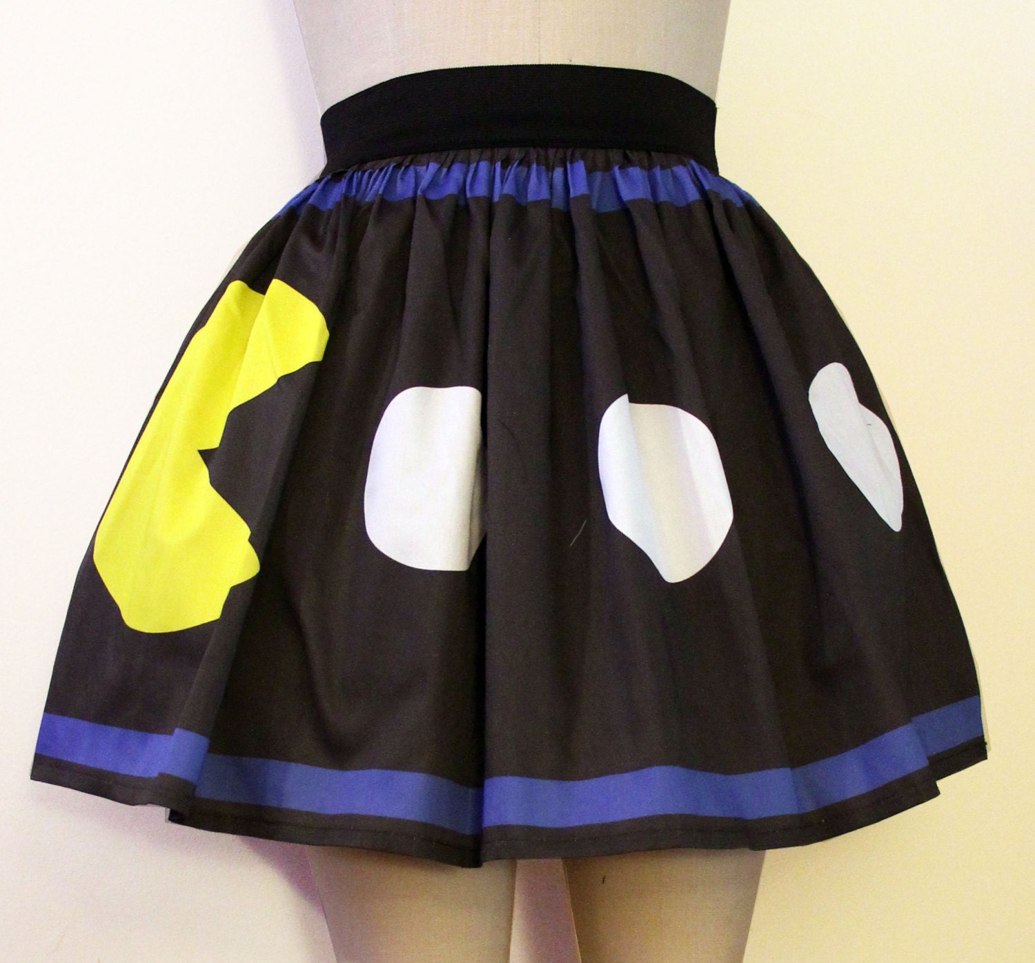 Printed Pacman and Ghost Skirt