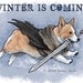Winter is Coming Corgi Postcard