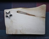 Unique wedding gift ideas- Thick Maple Cutting Board with Live Edge on Raised Rails- Personalized Kitchen - 350