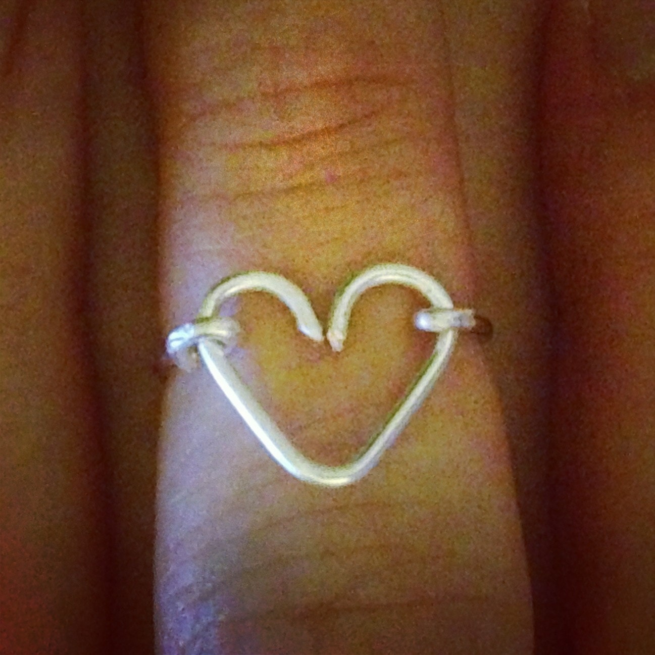 Sweetheart ring (heart knuckle ring)