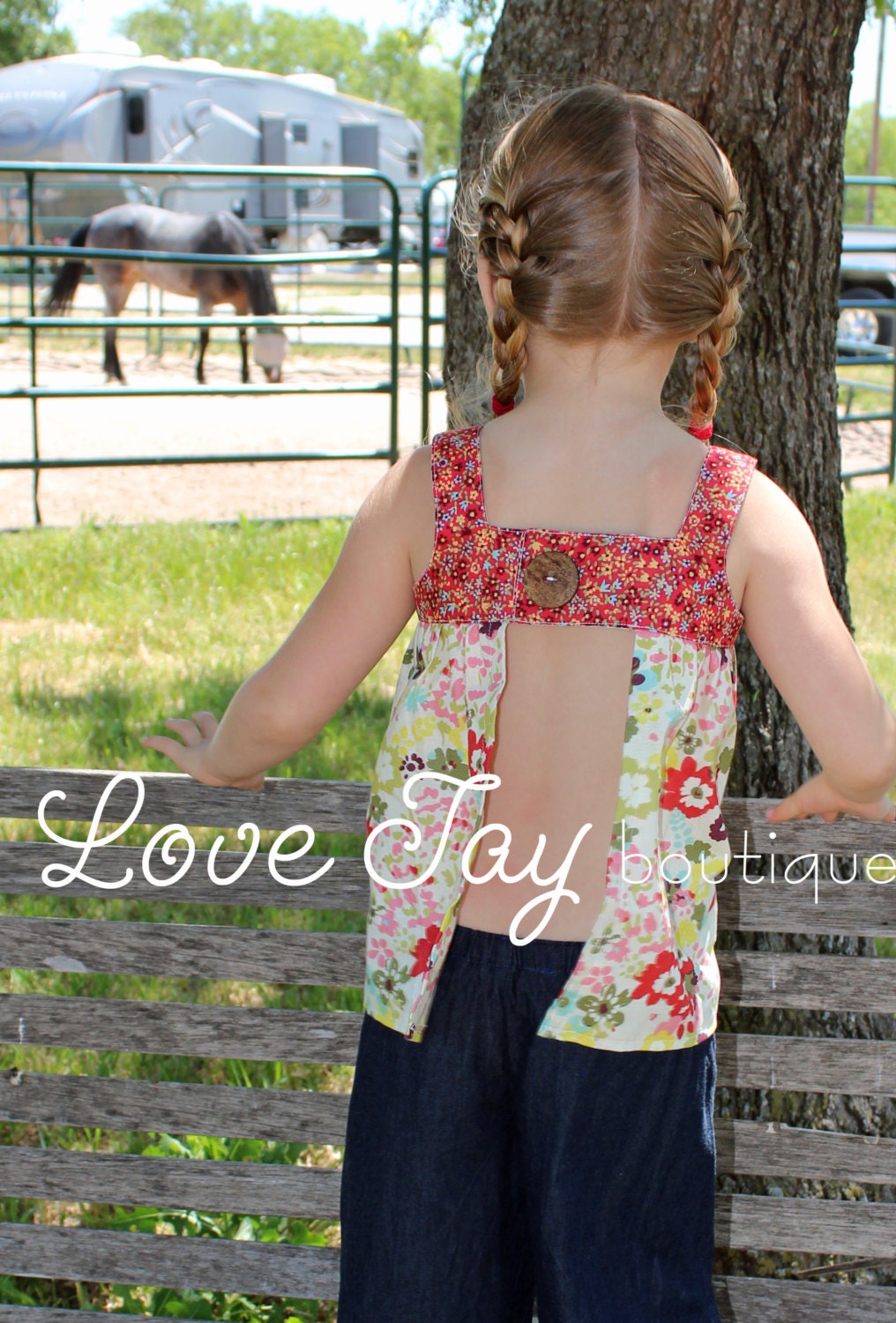 Girls Tilly top "Prairie" boutique hand made sizes 12-18month 6-7.....Love Tay Boutique