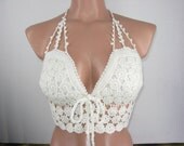 daisy,  Womens, elegant sexy.Flower pattern white crochet becked underwear