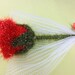 Crochet Flower Applique - Red Rose in Acrylic//silvery thread, Available in all colors,