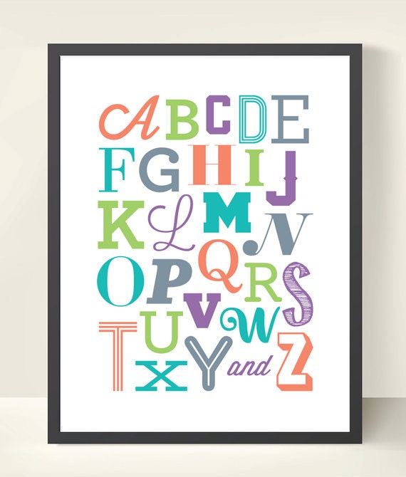 11x14 Alphabet Wall Art Print