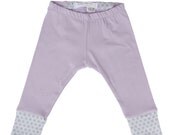 Japanese Style Baby Play Pants w/ Organic Cotton Trim - Lilac