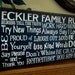 Personalized Horizontal Family Rules Subway Typography/Word Art Sign