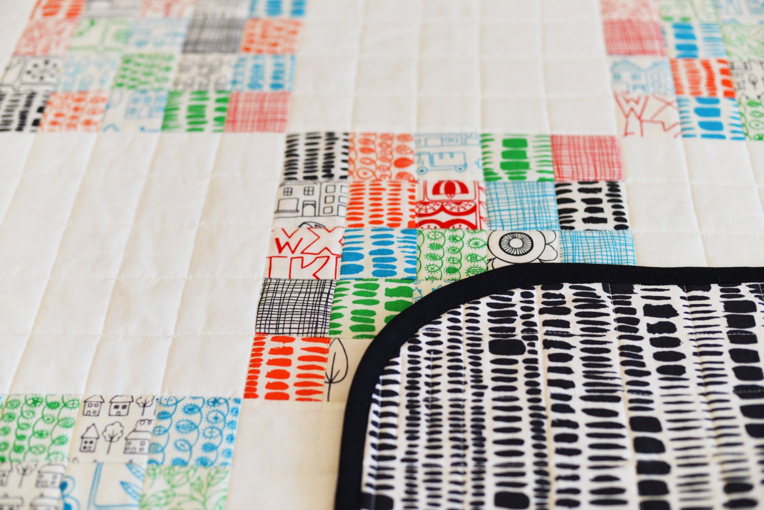 Square Patch Baby Quilt