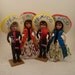 Set of 4 Mexican Dolls for Collecting or Mixed Media Crafting