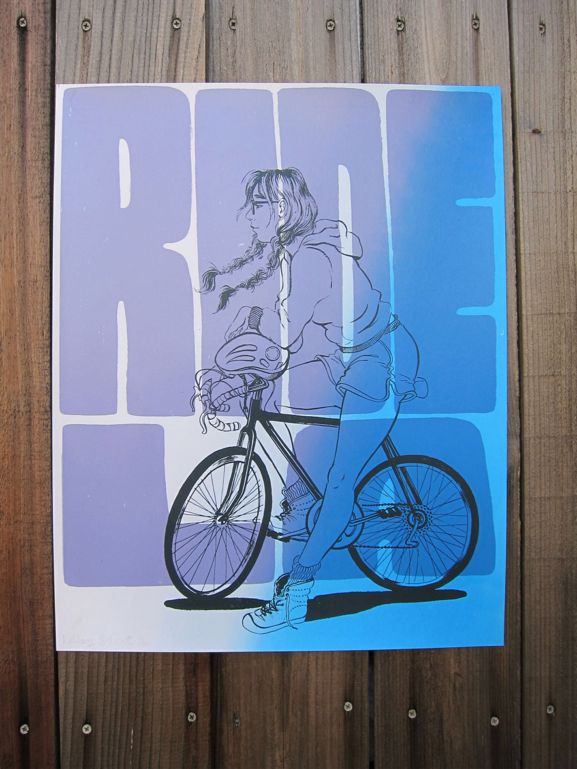Ride LA - 3 color silkscreen print 16"w x 20"h