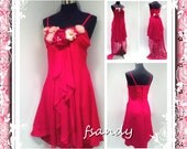 Customized  red chiffon short prom dress, evening gown , bridesmaid dress ,party dress