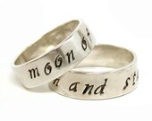 My Sun and Stars, Moon of My Life Sterling Silver Soldered Bands - Dothraki  rings, Game of Thrones Inspired