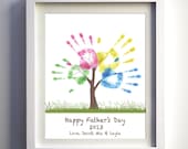 Fathers Day Gift - DIY Child's Handprint Tree - Printable PDF or JPG - Kids Craft Project Fathers Day - Family Tree file