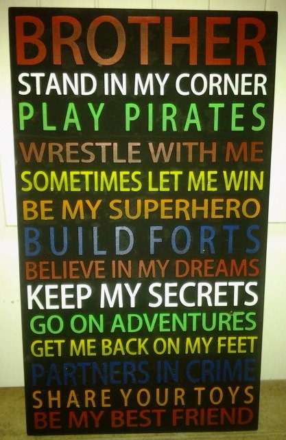 boys room signs, brother signs, boys bedroom, colorful signs, wall art, playroom signs, decor, hand painted signs, wood signs