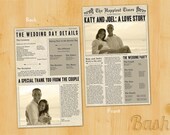 Newspaper Printable Wedding Program
