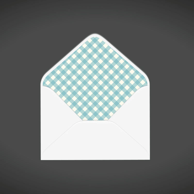 Lined Envelopes - Custom design to match any stationary, invitation or announcement  - Set  of 10 - A7 Envelope Size