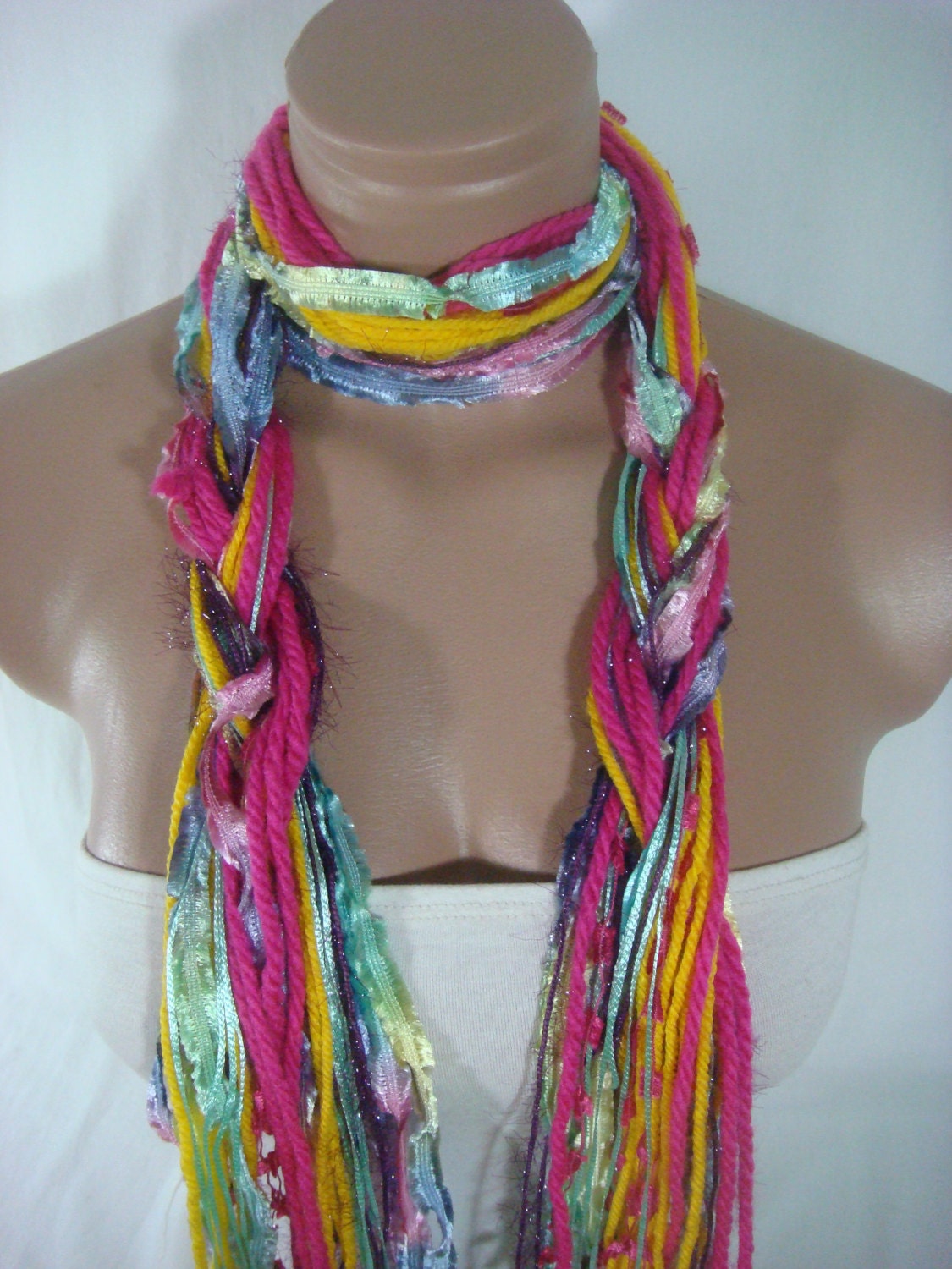 Fringe Scarf, Knotted Scarf by Arzu's Style