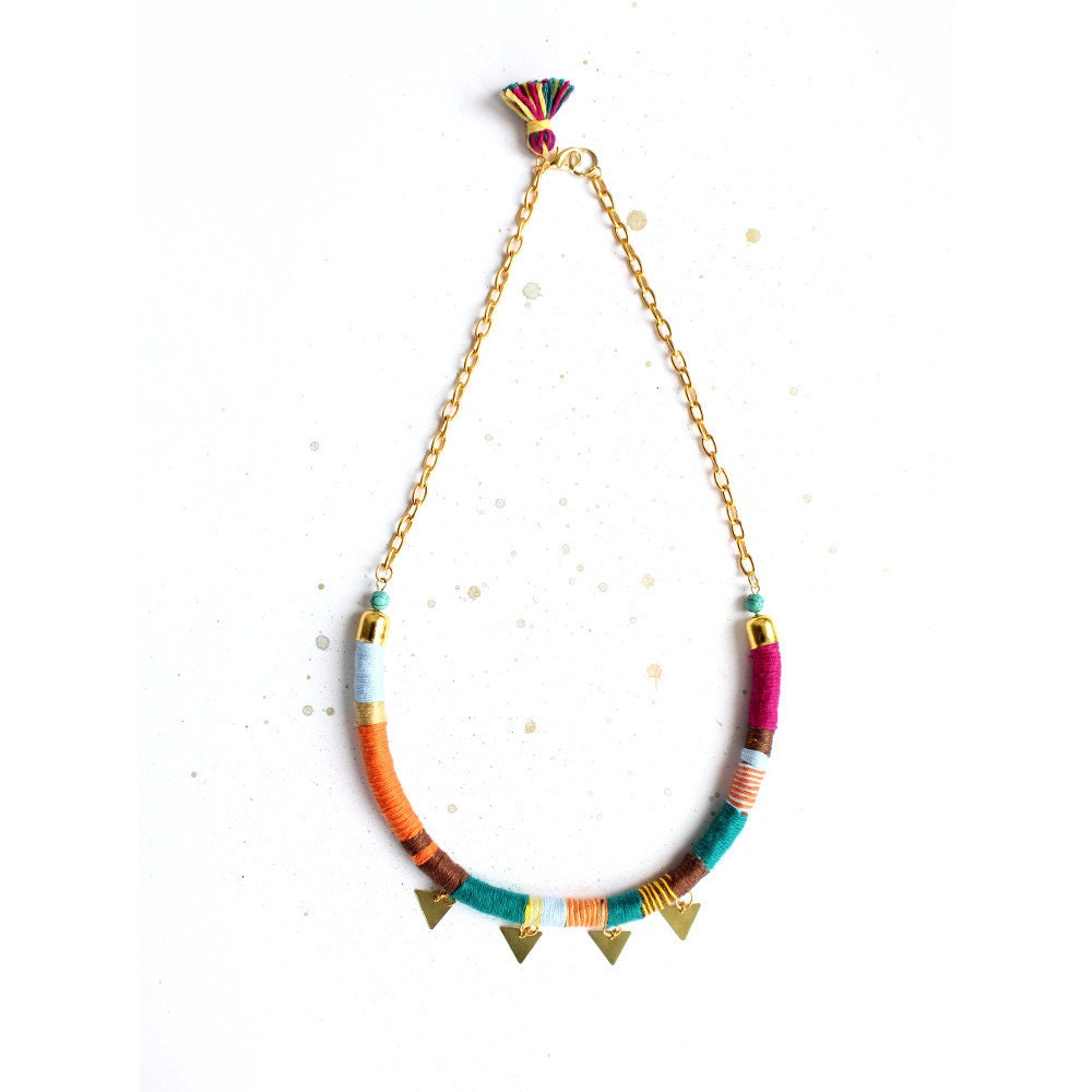 Tribal rope necklace "Indra"