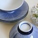 Vintage Bowl and Saucer Navy Blue Dutch Pottery