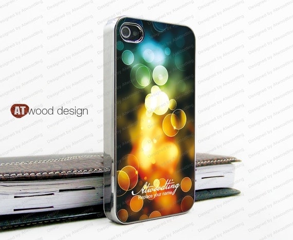 silvery Cool Iphone case iphone 4 case iphone 4s case iphone 4 cover Iphone colorized light ray image unique design printing