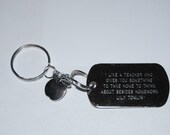 Teacher Gift - Appreciation Key Chain with Charms