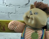 Vintage Cabbage Patch Kids Doll 1983 Koosas Cat Brown Hair