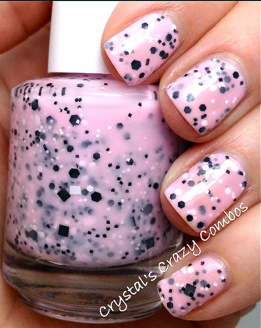 Chubby Bubby (Re-formulated): Custom-Blended Glitter Nail Polish / Lacquer (One regular size bottle 15 ml size)