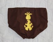 Giraffe Diaper Cover and Bloomers 6-12 Months