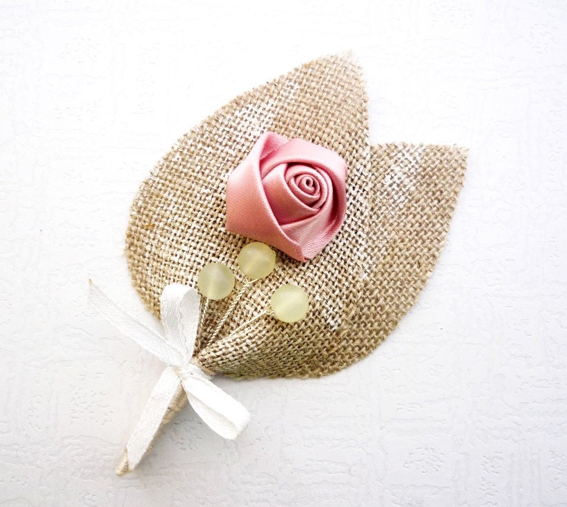 Rustic Wedding Men Accessories, Man, Groom's Boutonniere, Pin, Beige Linen Groomsman, Country Weddings, Blush, Mint, Burlap, Shabby Chic