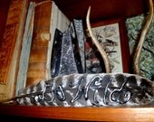 Feather Bookmark or Library Office home display Go Wild Hand script Painted Feather