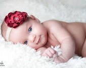 Burgundy Satin Flower (Burgundy, Maroon, Dark Red, Gem, Satin)