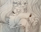 Puss original drawing