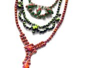 Splatter Vintage Statement Necklace