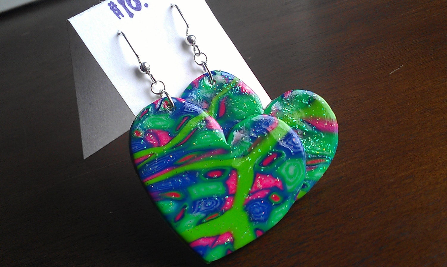 Big Heart Dangle Earrings