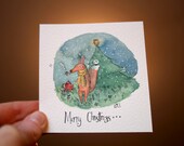 Merry Xmas - Original watercolor