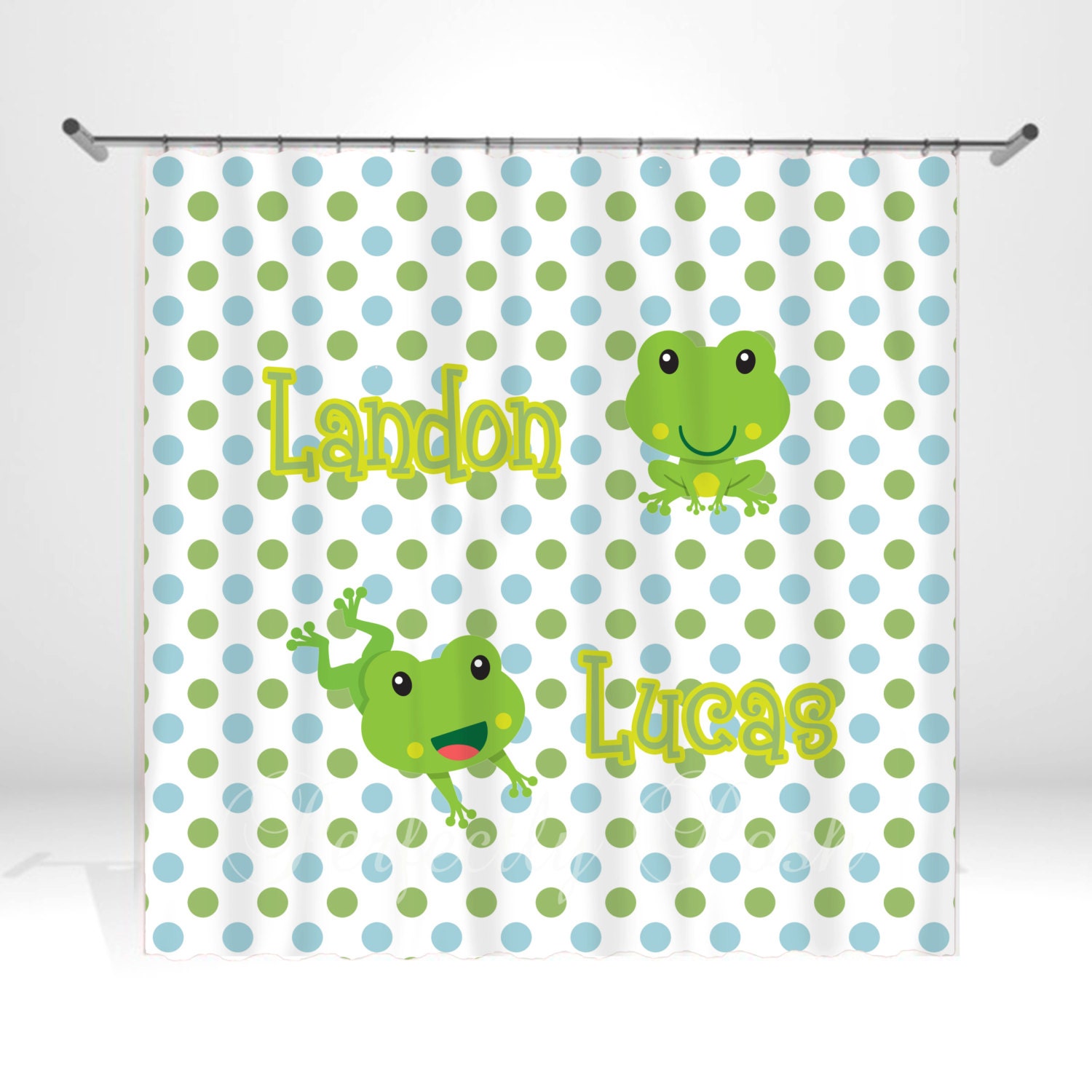 Personalized Frog Shower Curtain