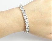 Luxury Wedding Swarovski Crystal Bracelet Bangle, Bridal Rhinestone Bracelet Cuff, Party Jewelry, Bridesmaid Jewelry-129157098