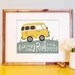 Taking the Road Less Traveled 8x10 art outdoorsy vintage illustration handwritten calligraphy quote children college travel graduation boho