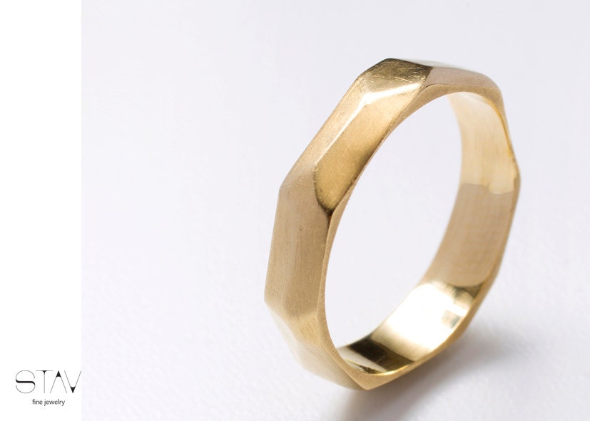 Wedding ring, gold ring, 14k gold
