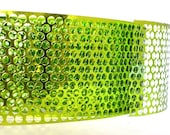 Sale SALE 2 Yards Key Lime Green Punchinella Sequin Waste Trim for Mixed Media Artists