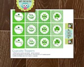 St. Patrick's Day--Printable Party Circles--Printable Cupcake Toppers--DIY Kiss Me I'm Irish 2 Collection--Party Printables