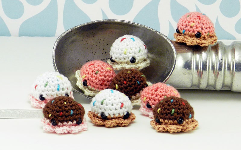 MiniPus (Ice Cream) - Miniature Octopus Amigurumi Doll Plush (4.00 EACH)