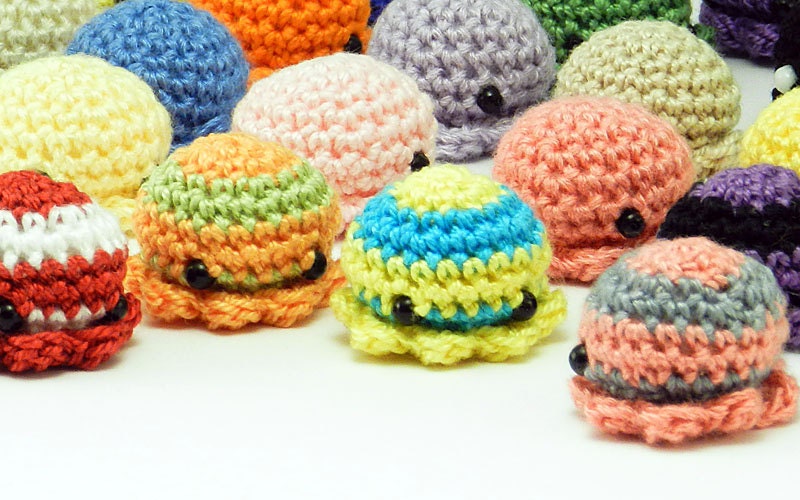 MiniPus (Striped) - Miniature Octopus Amigurumi Doll Plush (3.00 EACH)