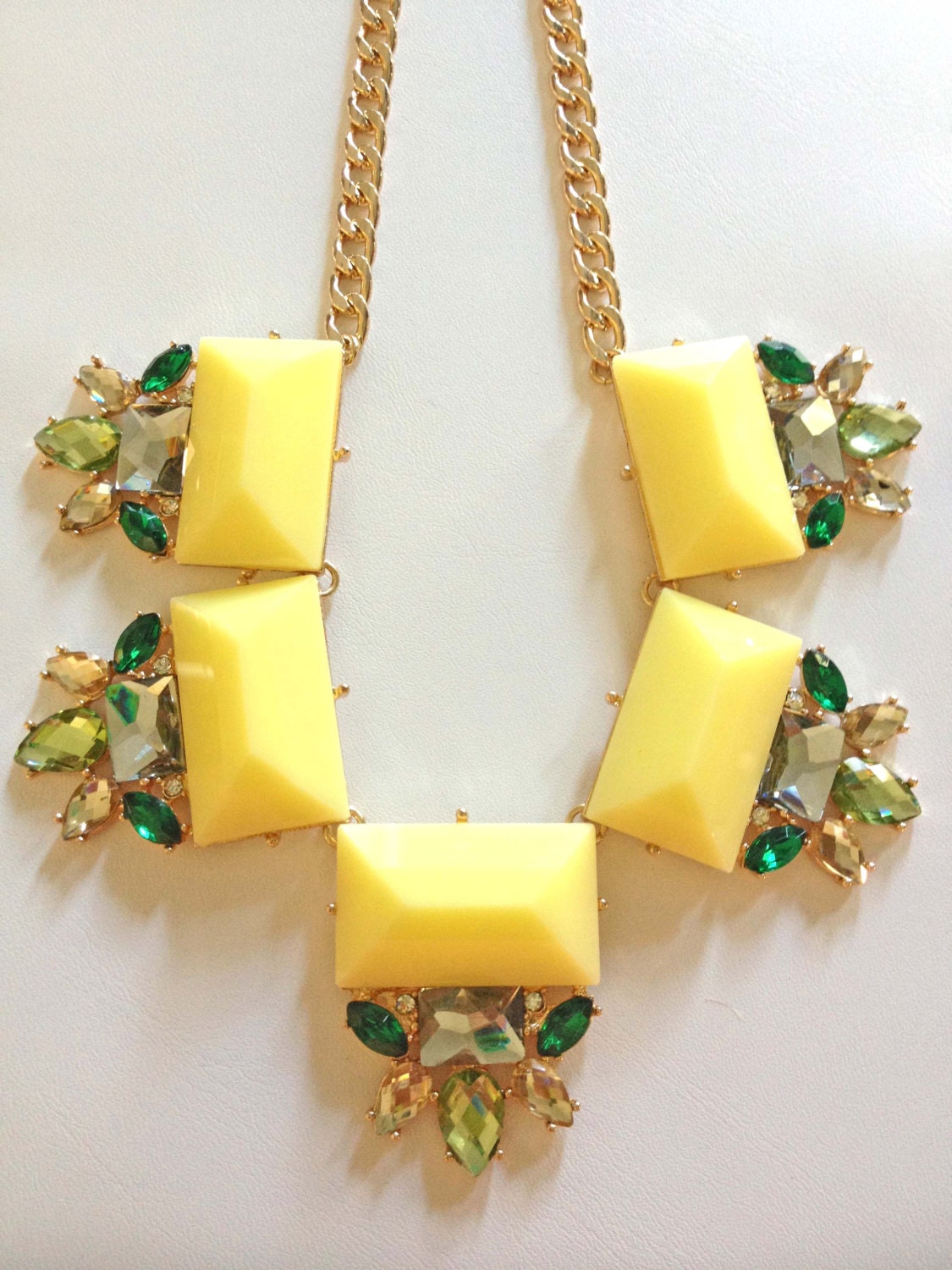 LULU - Block and Gems Statement Necklace